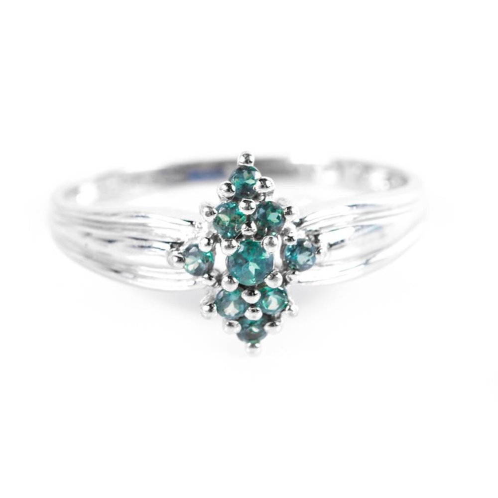 Le Vian Genuine Alexandrite 14k White Gold Cluster NEW REDUCED PRICE!!